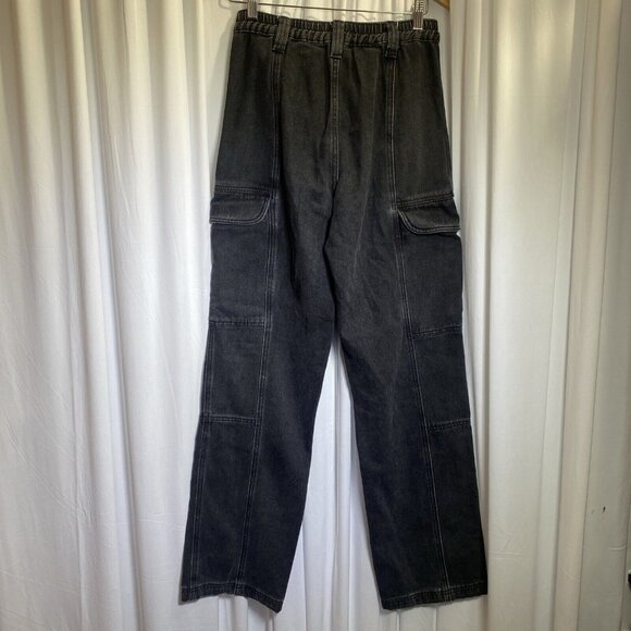 PacSun Comfort Stretch Washed Black Cargo Dad Pants,‎ Size S - Picture 7 of 12